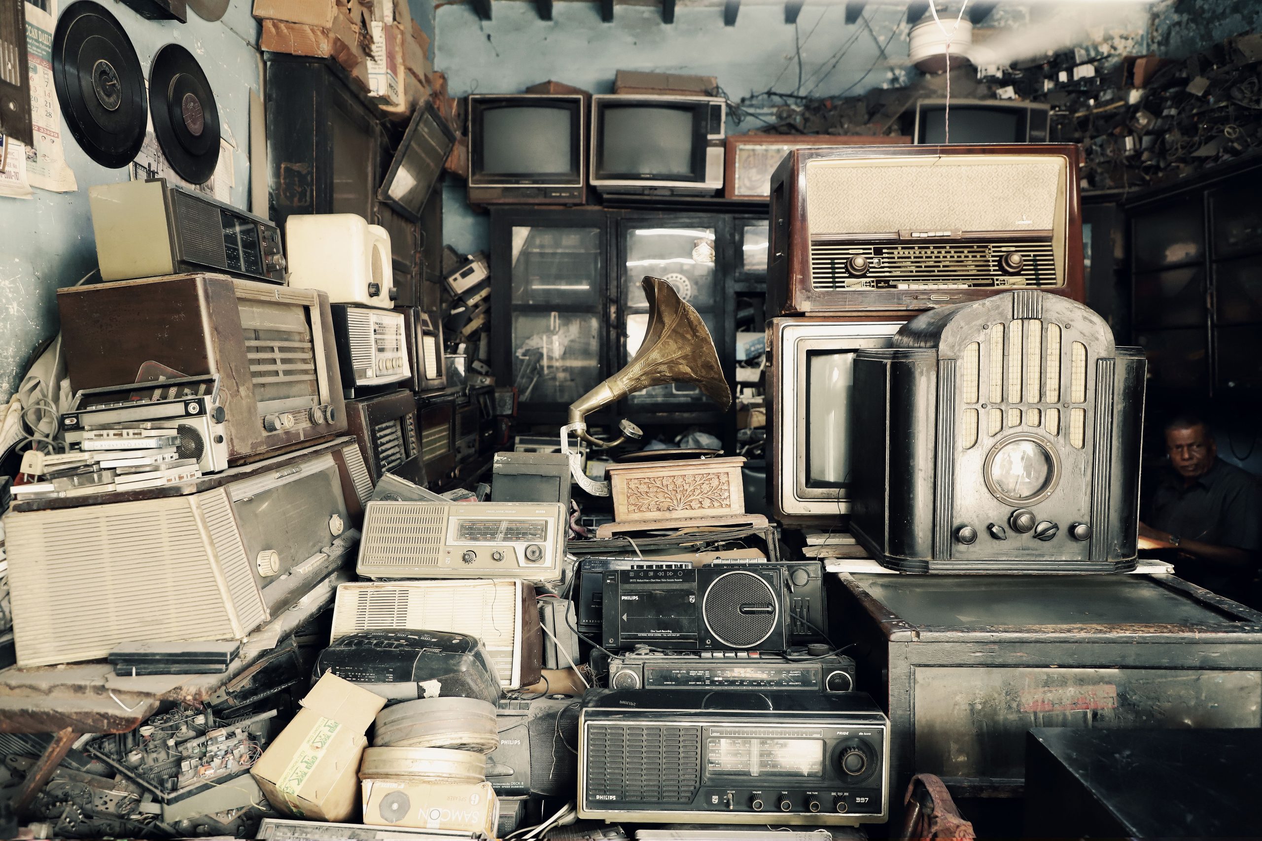 large collection of ageing and obsolete technology